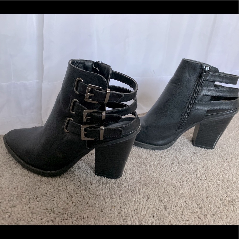 Wild Diva Faux Leather Open Back Bootie